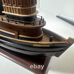 RARE The Baltimore Tugboat Handcrafted Wooden Boat Model Brass fittings