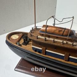 RARE The Baltimore Tugboat Handcrafted Wooden Boat Model Brass fittings