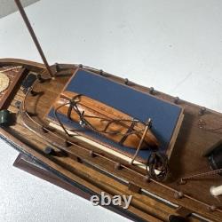 RARE The Baltimore Tugboat Handcrafted Wooden Boat Model Brass fittings