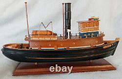 RARE The Baltimore Tugboat Handcrafted Wooden Boat Model Brass fittings Large