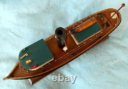 RARE The Baltimore Tugboat Handcrafted Wooden Boat Model Brass fittings Large