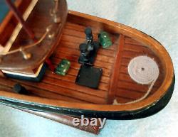 RARE The Baltimore Tugboat Handcrafted Wooden Boat Model Brass fittings Large