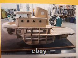 RARE Tugboat Handcrafted Wood Replica Model Nautical Large 65 Long