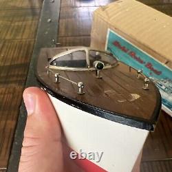 RARE VINTAGE MSK MODEL MOTOR BOAT WOODEN TOY JAPAN With Original Box