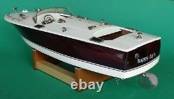 RARE Vintage Japan Ito 18 Wood Model Boat Twin Motors, Refurbished, Stunning