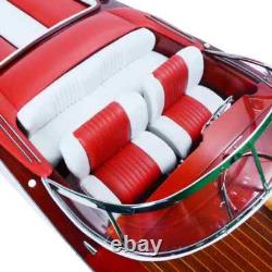 RC Ready Riva Aquarama Speed Boat Wooden Model 35 Mahogany Runabout