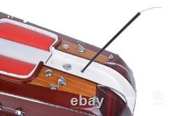 RC Riva Aquarama Speed Boat Wood Model 26.5 Radio Controlled Mahogany Runabout