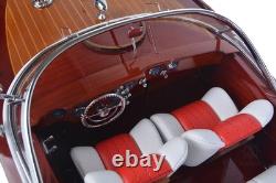 RC Riva Aquarama Speed Boat Wood Model 26.5 Radio Controlled Mahogany Runabout