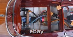 RC Riva Aquarama Speed Boat Wood Model 26.5 Radio Controlled Mahogany Runabout