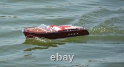 RC Riva Aquarama Speed Boat Wood Model 26.5 Radio Controlled Mahogany Runabout