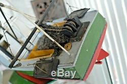 RC Shrimp Fishing Boat Built Wood Model Ship Assembled Boat Ship Nautical
