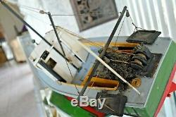 RC Shrimp Fishing Boat Built Wood Model Ship Assembled Boat Ship Nautical