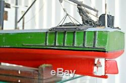 RC Shrimp Fishing Boat Built Wood Model Ship Assembled Boat Ship Nautical