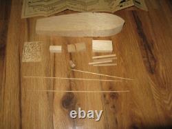 READ Antique 1945 Comet Model Co PT Boat Wooden Wood Kit U6 Original Box