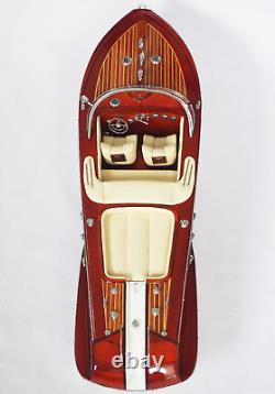 RIVA AQUARAMA 21 (53 cm) Wood Boat Model Beige Seat