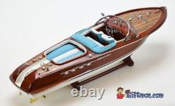 RIVA AQUARAMA 21 fully built scale speed boat wood display model