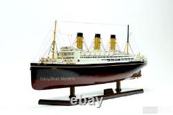 RMS Majestic White Star Ocean Liner, Wood Ship Model 38 Museum Quality, 1300