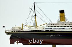 RMS Majestic White Star Ocean Liner, Wood Ship Model 38 Museum Quality, 1300