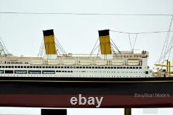 RMS Majestic White Star Ocean Liner, Wood Ship Model 38 Museum Quality, 1300