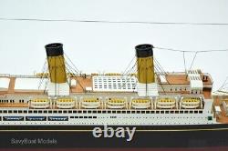 RMS Majestic White Star Ocean Liner, Wood Ship Model 38 Museum Quality, 1300