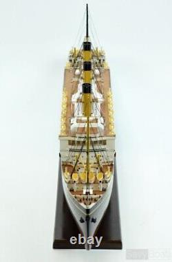 RMS Majestic White Star Ocean Liner, Wood Ship Model 38 Museum Quality, 1300