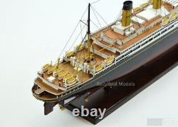 RMS Majestic White Star Ocean Liner, Wood Ship Model 38 Museum Quality, 1300