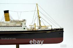 RMS Majestic White Star Ocean Liner, Wood Ship Model 38 Museum Quality, 1300