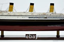 RMS Majestic White Star Ocean Liner, Wood Ship Model 38 Museum Quality, 1300