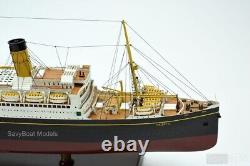 RMS Majestic White Star Ocean Liner, Wood Ship Model 38 Museum Quality, 1300