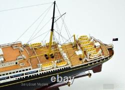 RMS Majestic White Star Ocean Liner, Wood Ship Model 38 Museum Quality, 1300