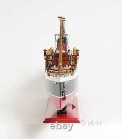 RMS Queen Mary Cruise Ship 40 Ocean Liner Wood Model Boat Assembled