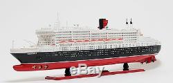 RMS Queen Mary II Cruise Ship Ocean Liner 40 Wood Model Boat Assembled