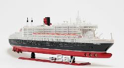 RMS Queen Mary II Cruise Ship Ocean Liner 40 Wood Model Boat Assembled