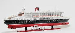 RMS Queen Mary II Cruise Ship Ocean Liner 40 Wood Model Boat Assembled