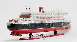 RMS Queen Mary II Cruise Ship Ocean Liner 40 Wood Model Boat Assembled