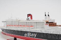 RMS Queen Mary II Cruise Ship Ocean Liner 40 Wood Model Boat Assembled