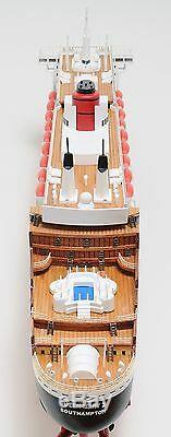 RMS Queen Mary II Cruise Ship Ocean Liner 40 Wood Model Boat Assembled