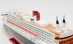 RMS Queen Mary II Cruise Ship Ocean Liner 40 Wood Model Boat Assembled