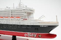 RMS Queen Mary II Cruise Ship Ocean Liner 40 Wood Model Boat Assembled