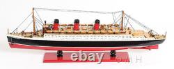 RMS Queen Mary Ocean Liner Wooden Model 40 Cunard Cruise Ship Handcrafted New