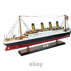 RMS Titanic 23'' New Model Decoration Living Room Cruise Ship Wooden Sailboat