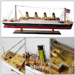 RMS Titanic 23'' New Model Decoration Living Room Cruise Ship Wooden Sailboat