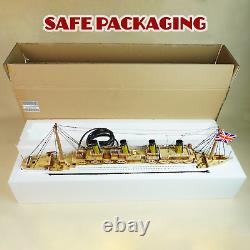 RMS Titanic 23'' New Model Decoration Living Room Cruise Ship Wooden Sailboat
