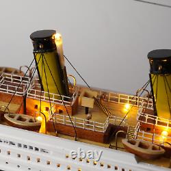 RMS Titanic 23'' New Model Decoration Living Room Cruise Ship Wooden Sailboat