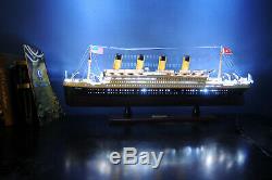 RMS Titanic Cruise Ship LED Lights 32 Ocean Liner Wood Model Boat Assembled