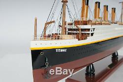 RMS Titanic Cruise Ship LED Lights 32 Ocean Liner Wood Model Boat Assembled