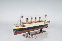 RMS Titanic Cruise Ship LED Lights 32 Ocean Liner Wood Model Boat Assembled