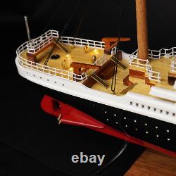 RMS Titanic Model Cruise 23 60cm, Wooden Titanic Model Ship With golden Lights