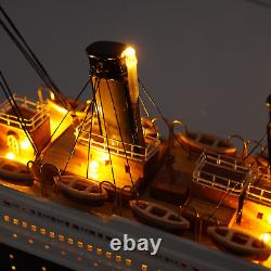 RMS Titanic Model Cruise 23 60cm, Wooden Titanic Model Ship With golden Lights