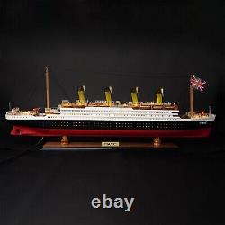 RMS Titanic Model Cruise 23 60cm, Wooden Titanic Model Ship With golden Lights